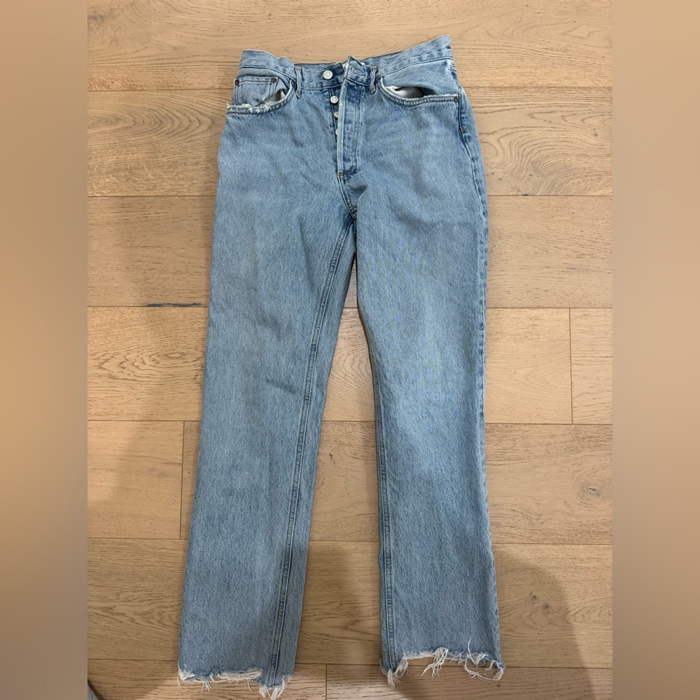AGOLDE high rise straight leg jean